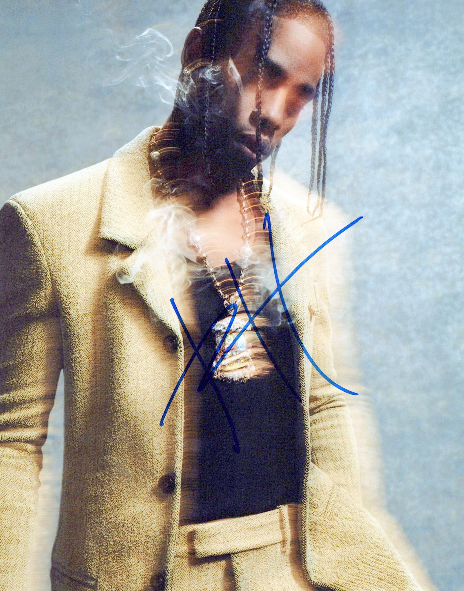 Travis Scott RAPPER In Person Signed Photo: Photo size is 8x10. Travis Scott in person signed photo. Jacques Berman Webster II, who uses the stage name Travis Scott, is an American singer, rapper, songwriter, and record producer.