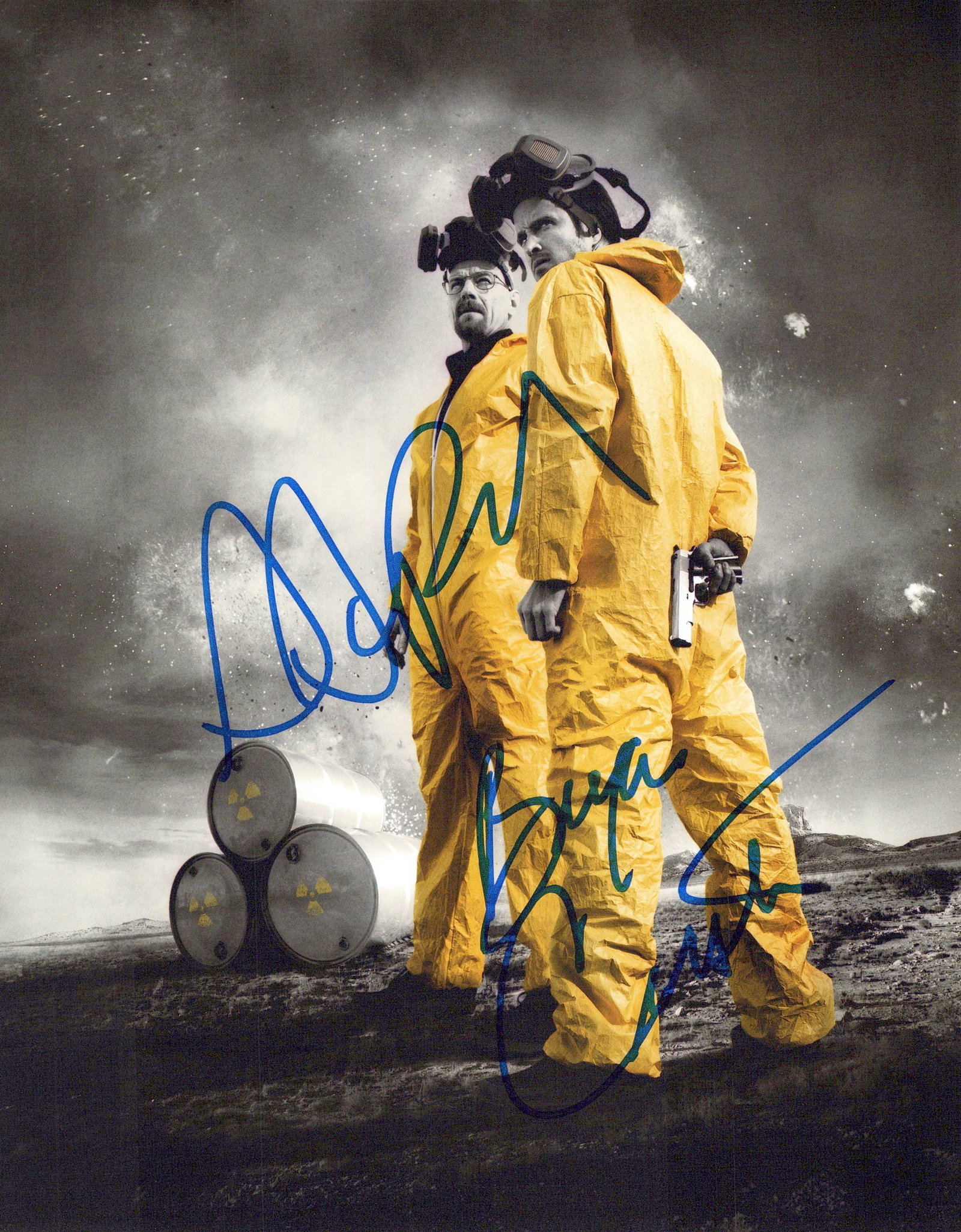 Bryan Cranston / Aaron Paul BREAKING BAD In Person Signed Photo (1 of 1)