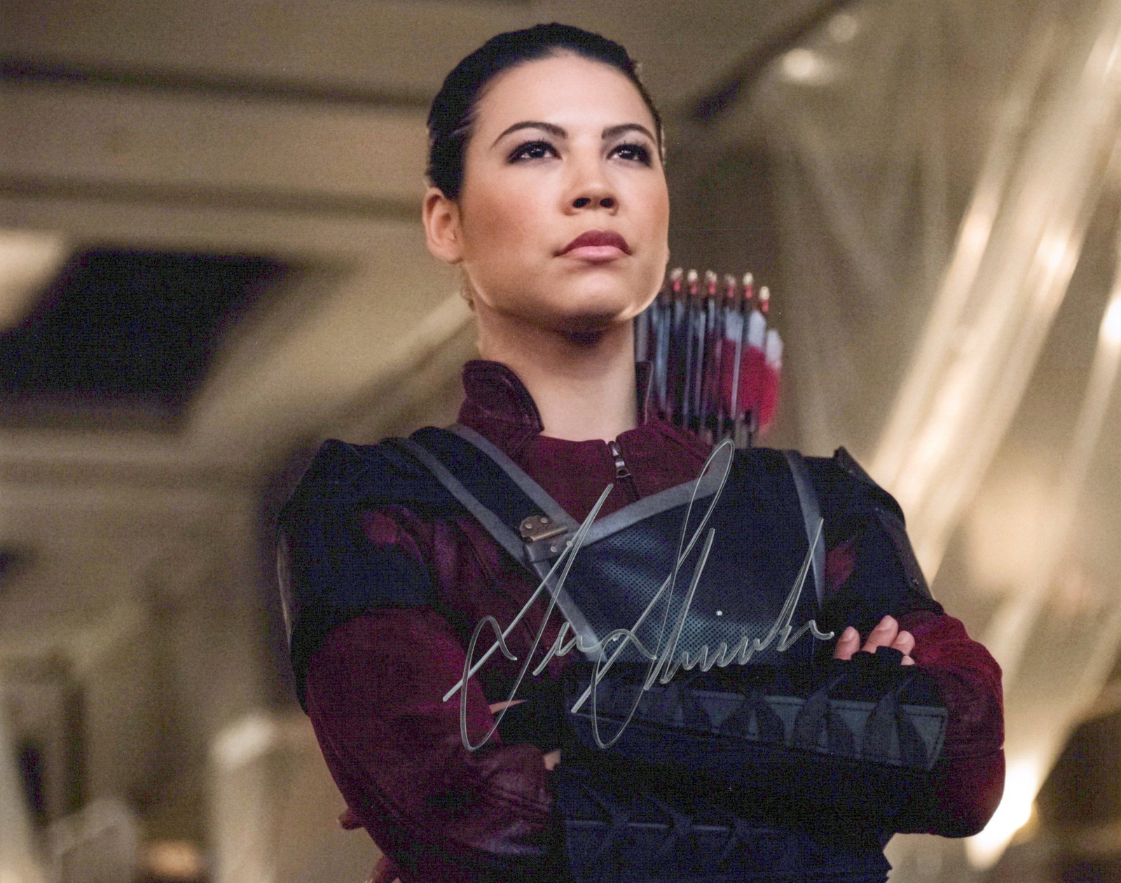 Sea Shimooka (RARE) ARROW In Person Signed Photo: Photo size is 8x10. Sea Shimooka (RARE) in person signed photo from the TV series ARROW. Sea Shimooka as the character Emiko Queen