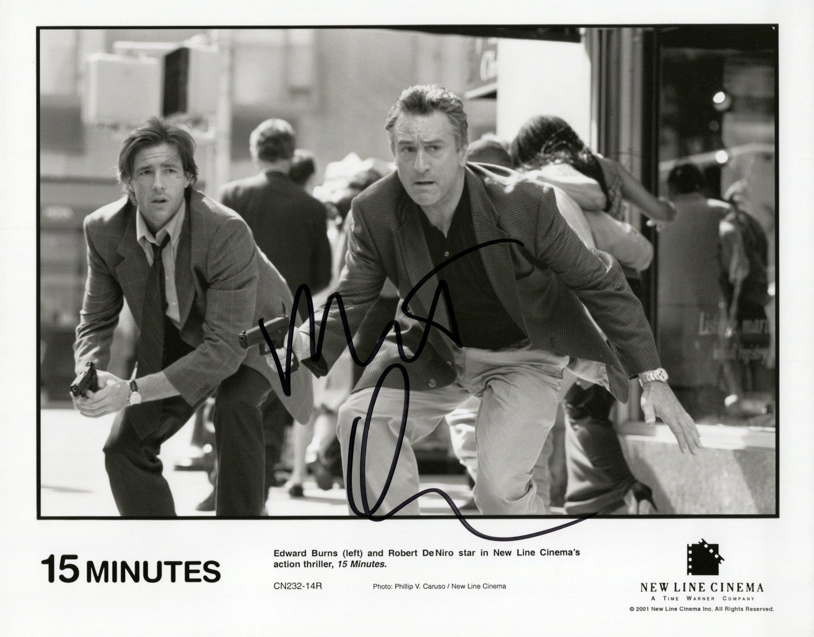 Robert De Niro 15 MINUTES Signed Photo (1 of 1)