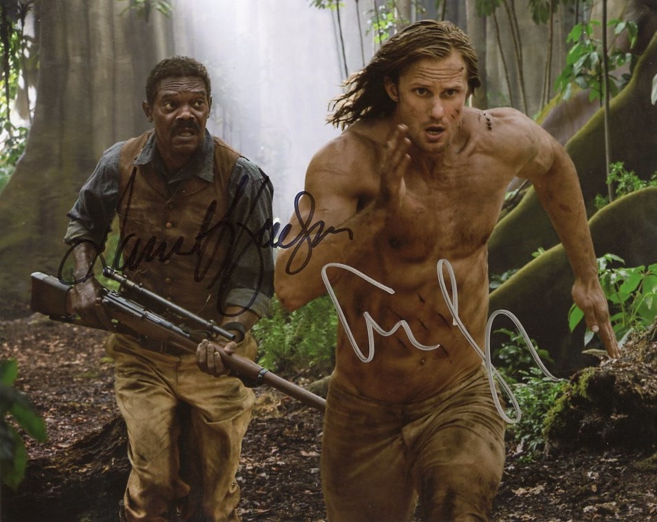 Alexander Skarsgard / Samuel L Jackson TARZAN In Person Signed Photo (1 of 1)