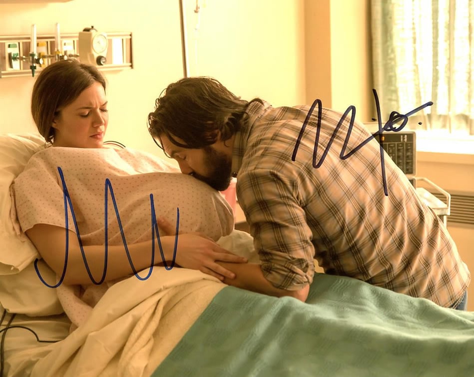 Mandy Moore / Milo Ventimiglia THIS IS US In Person Signed Photo: Photo size is 8x10. Mandy Moore / Milo Ventimiglia in person signed autographed photo from the TV series THIS IS US. Mandy Moore as the character Rebecca Pearson. Milo Ventimiglia as the character Jac