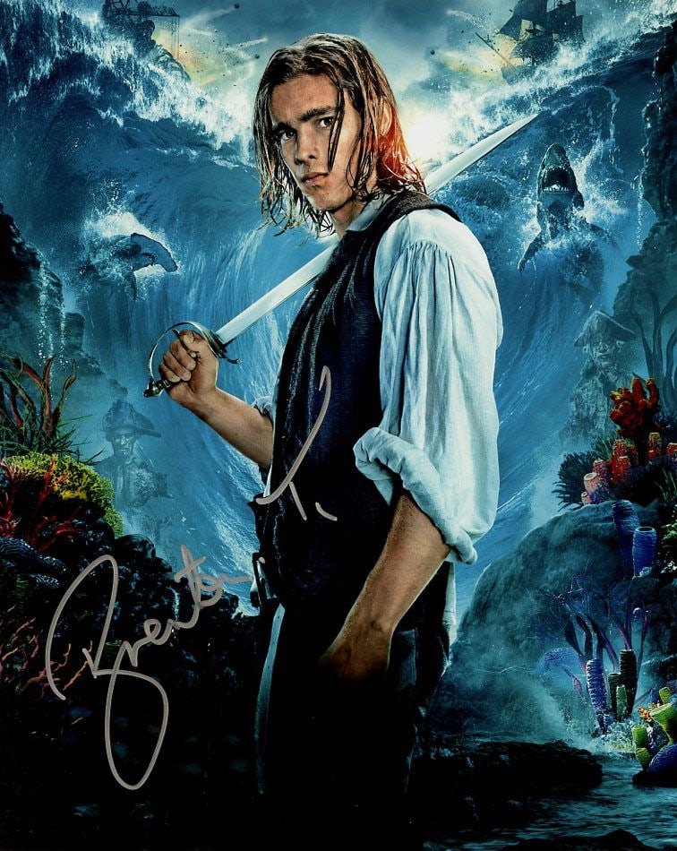 Brenton Thwaites PIRATES OF THE CARIBBEAN In Person Signed Photo (1 of 1)
