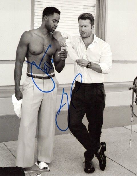 Glenn Powell / Jay Ellis TOP GUN MAVERICK In Person Signed Photo (1 of 1)