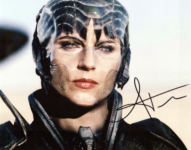 Antje Traue MAN OF STEEL In Person Signed Photo: Photo size is 8x10. Antje Traue in person signed autographed photo from the movie MAN OF STEEL. Antje Traue as the character FAORA-Ul.