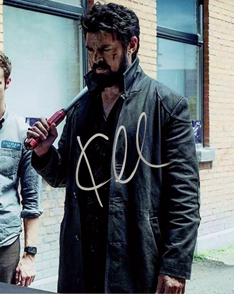 Karl Urban THE BOYS In Person Signed Photo: Photo size is 8x10. Karl Urban in person signed autographed photo from the TV series THE BOYS. Karl Urban as the character Billy Butcher.