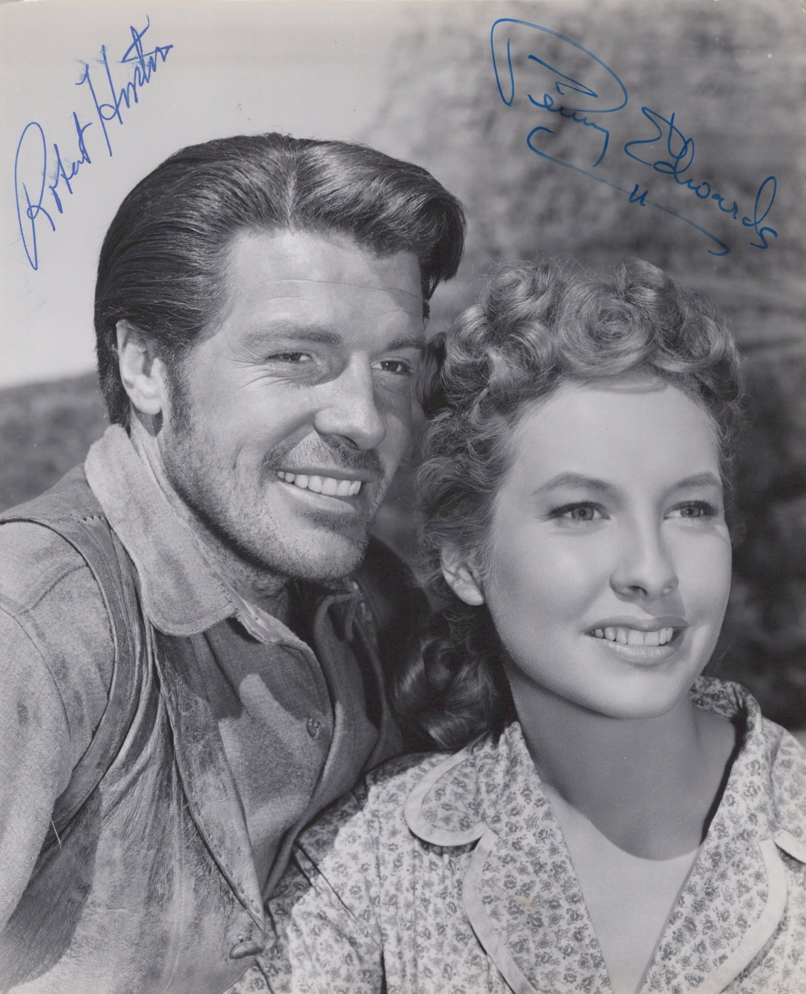 Robert Horton (1924-2016) / Penny Edwards (1928-1998) PONY SOLDIER Signed Photo (1 of 1)