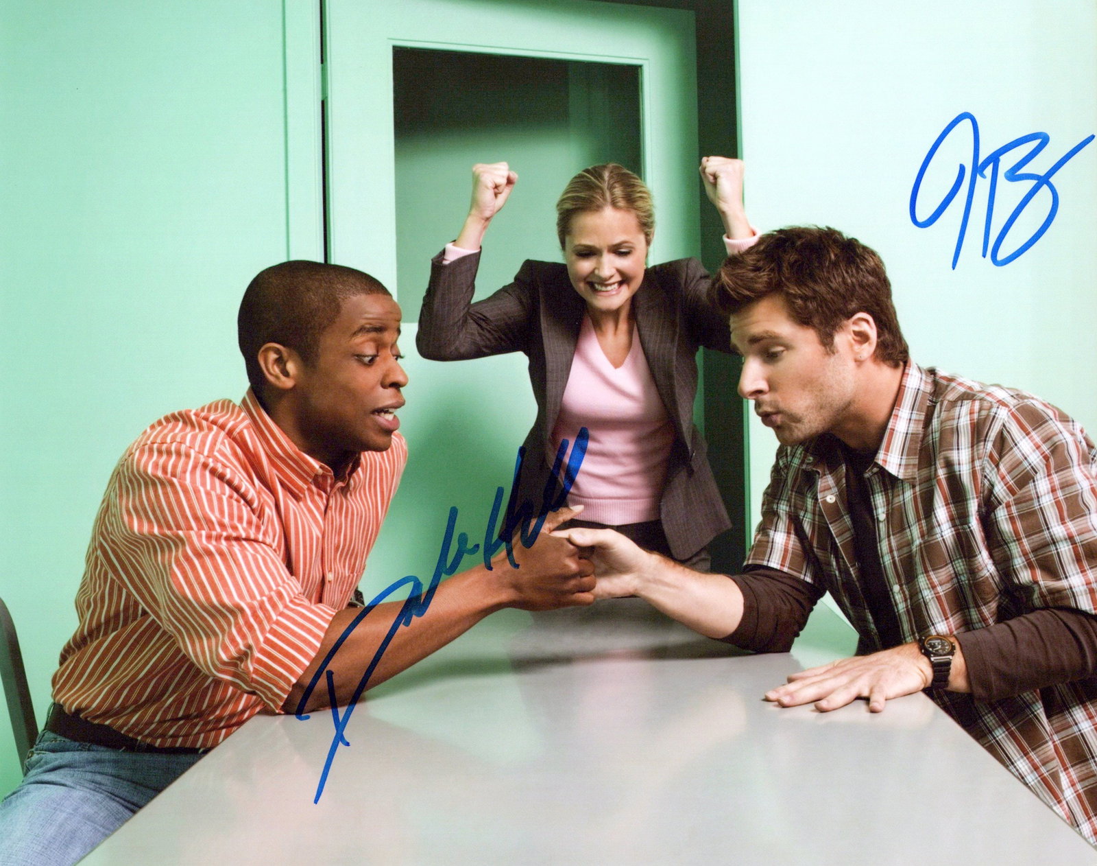 Dule Hill / James Roday PSYCH In Person Signed Photo: Photo size is 8x10. Dule Hill / James Roday in person signed photo from the TV series PSYCH. Dule Hill as the character Burton Guster. James Rody as the character Shawn Spencer