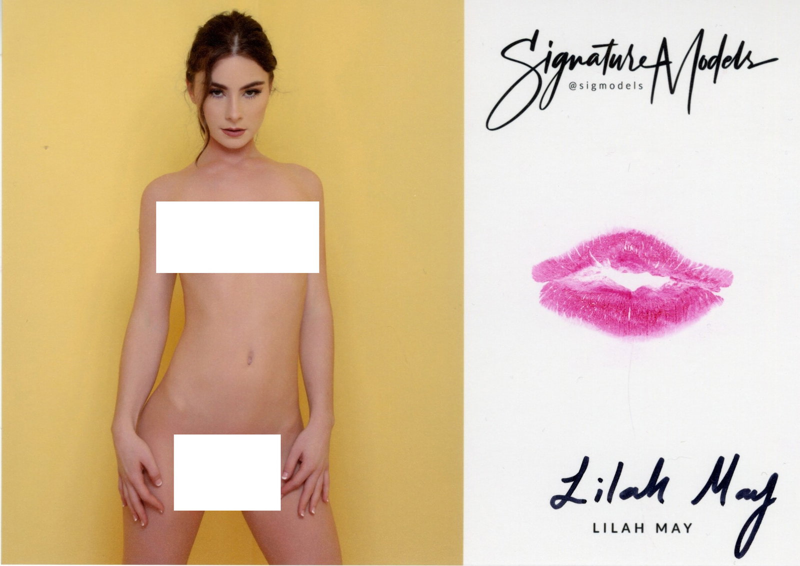Lilah May LIP PRINT KISS CARD In Person Signed Photo (1 of 1)
