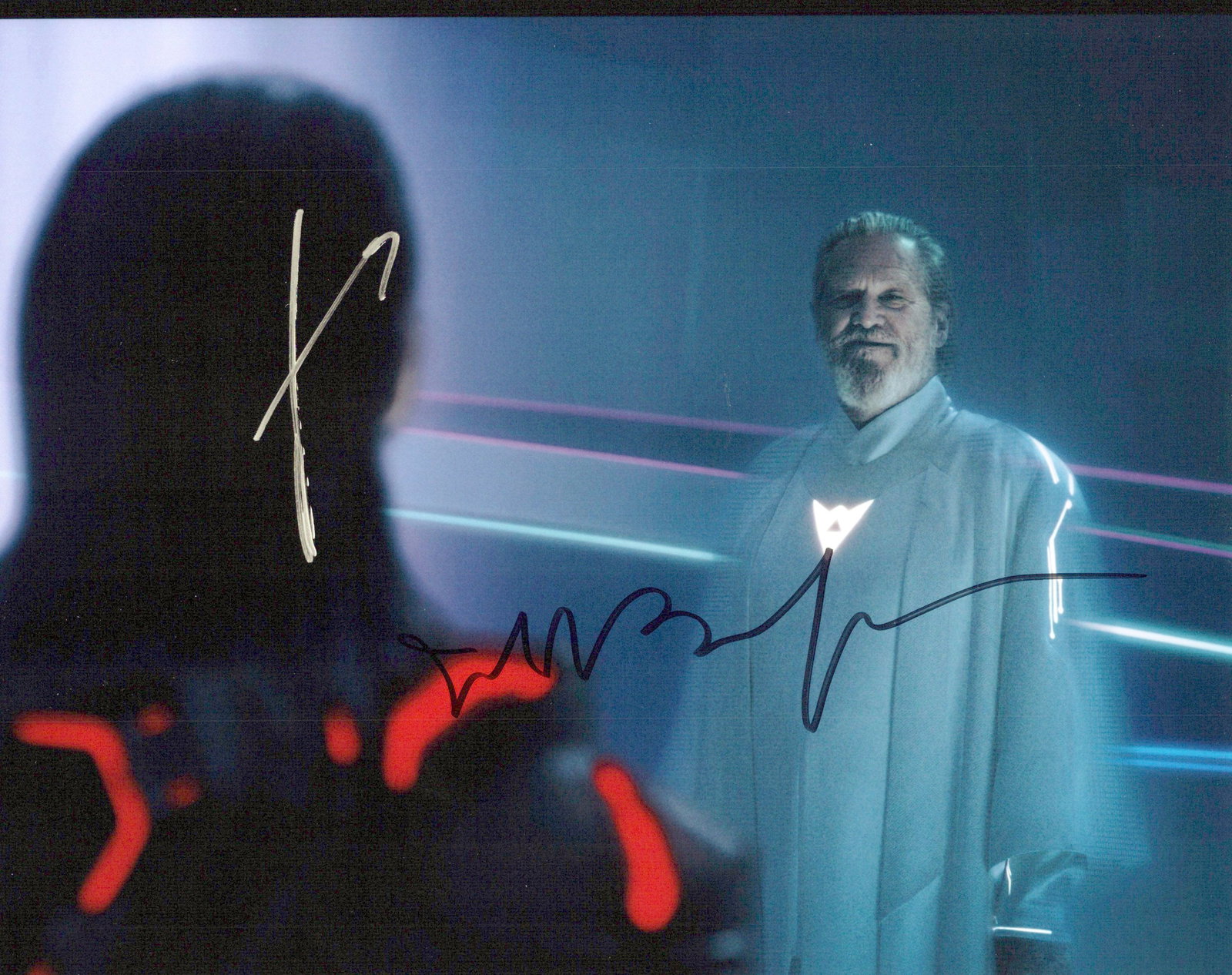 Jared Leto / Jeff Bridges TRON ARES In Person Signed Photo (1 of 1)