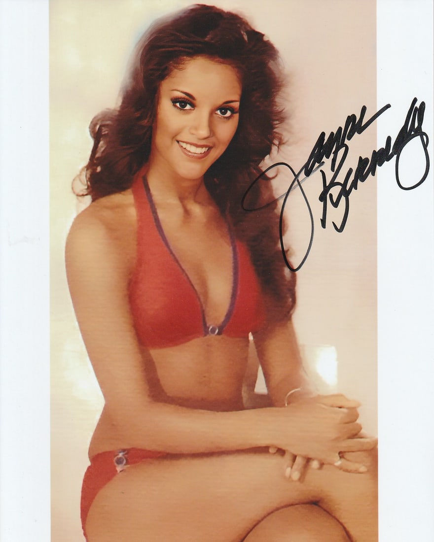Jayne Kennedy GORGOUES RED BIKINI In Person Signed Photo: Photo size is 8x10. Jayne Kennedy in person signed photo. She was a prominent television personality and actress, famous for being the first Black woman to win Miss Ohio USA in 1970. Kennedy was one o