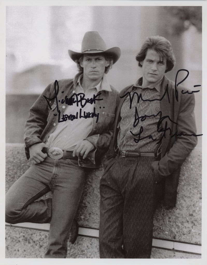 Michael Beck / Michael Pare HOUSTON KNIGHTS In Person Signed Photo (1 of 1)
