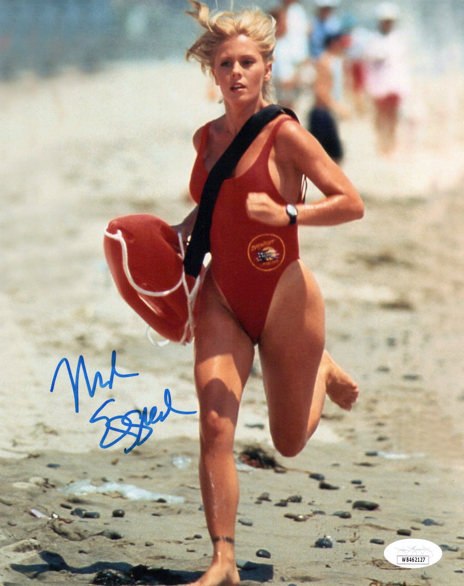 Nicole Eggert BAYWATCH (JSA) In Person Signed Photo: Photo size is 8x10. This item is JSA authenticated. Nicole Eggert in person signed photo from the TV series BAYWATCH. Nicole Eggert as the character Summer Quinn