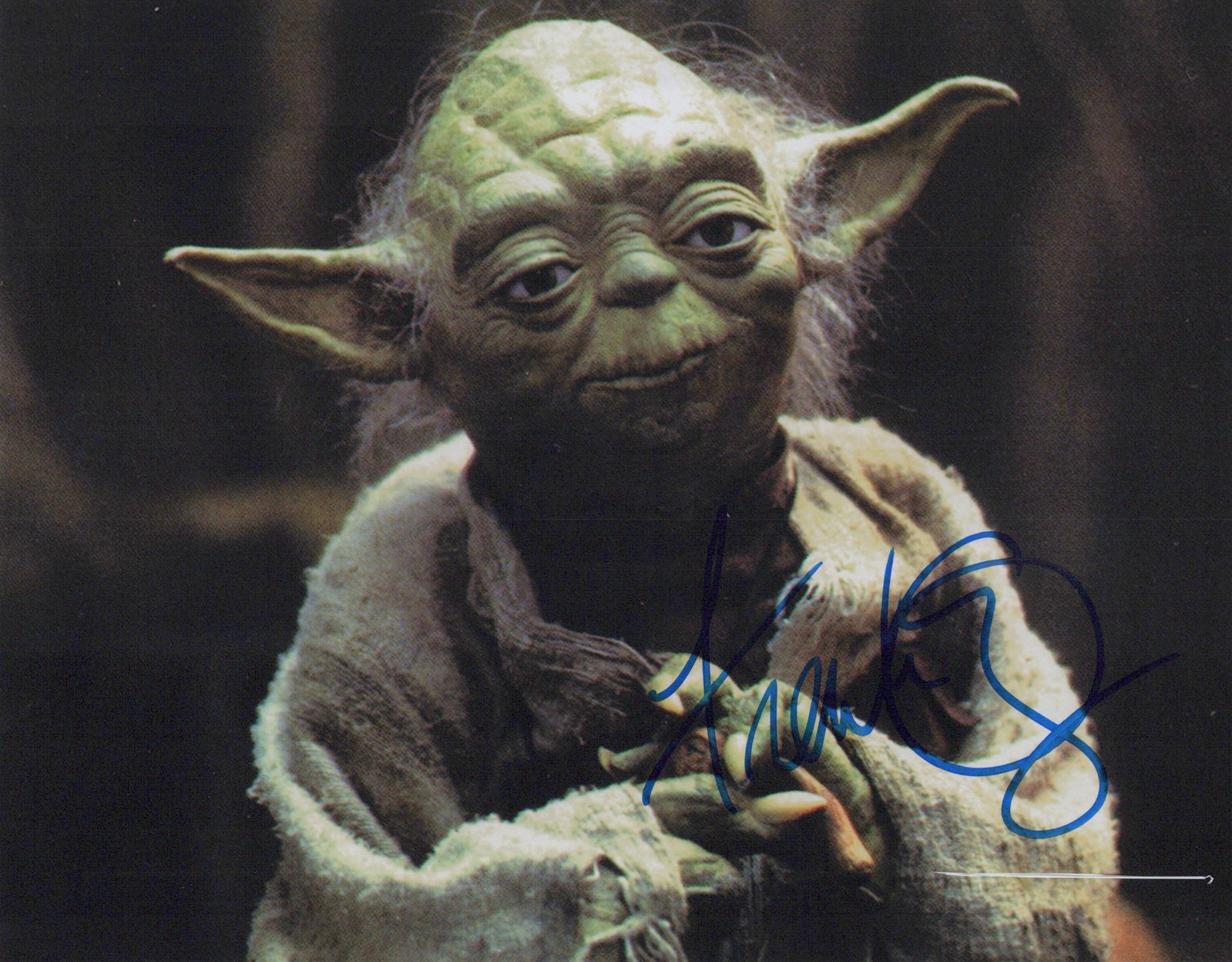 Frank Oz YODA / STAR WARS In Person Signed Photo: Photo size is 8x10. Frank Oz in person signed autographed photo from the movie STAR WARS. Frank Oz as the character Yoda.
