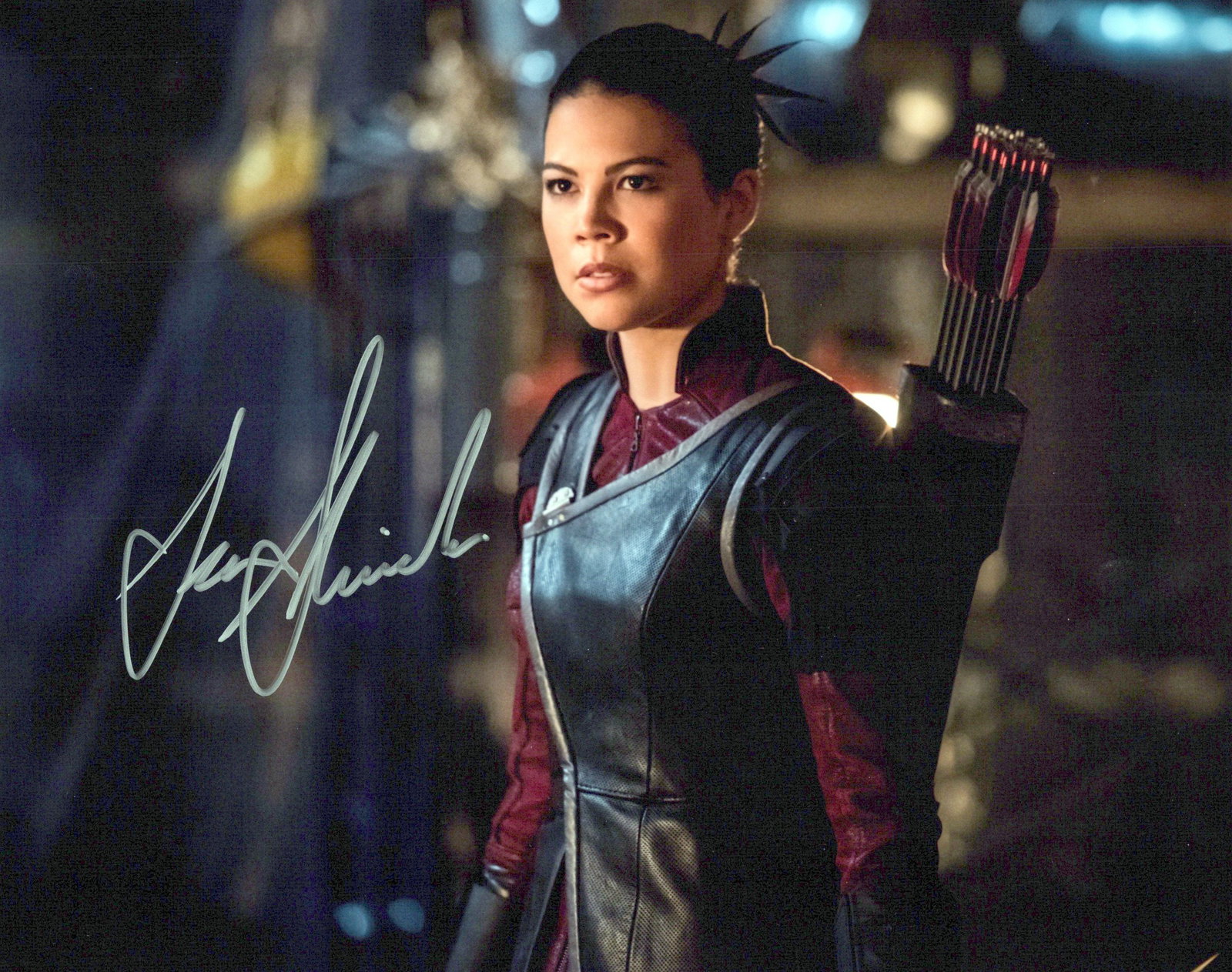 Sea Shimooka (RARE) ARROW In Person Signed Photo: Photo size is 8x10. Sea Shimooka (RARE) in person signed photo from the TV series ARROW. Sea Shimooka as the character Emiko Queen