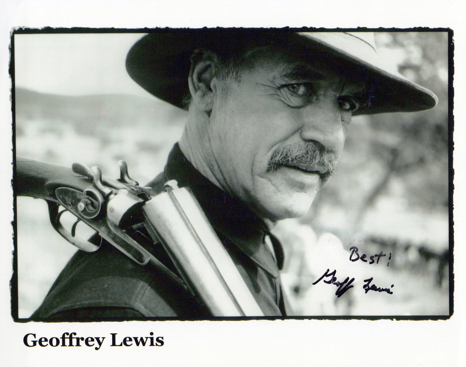 Geoffrey Lewis (1935-2015) ANY WHICH WAY LOOSE / PLAINS DIRFTER In Person Signed Photo (1 of 1)