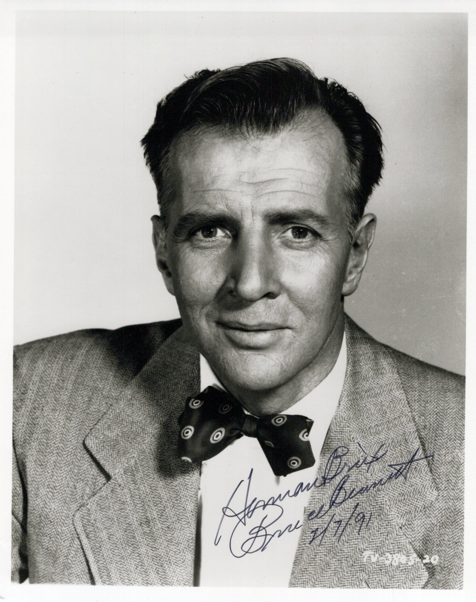 Bruce Bennett (1906-2007) DARK PASSAGE / SAHARA Signed Photo (1 of 1)