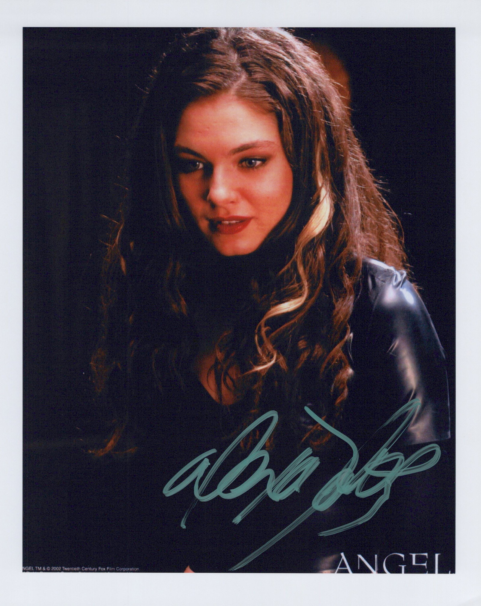 Alexa Davalos ANGEL In Person Signed Photo: Photo size is 8x10. Alexa Davalos in person signed photo from the TV series ANGEL. Alexa Davalos as the character Gwen Raiden.
