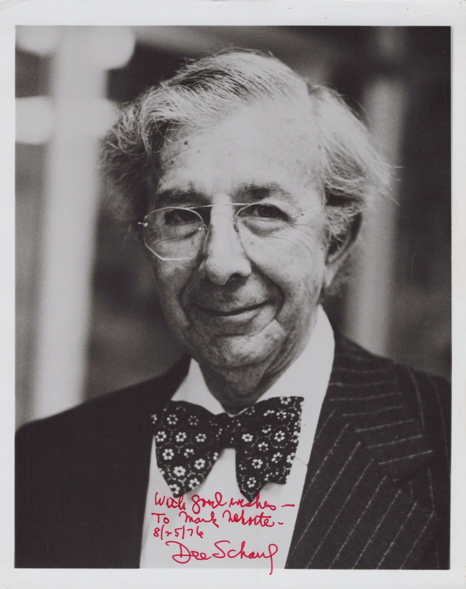 Dore Schary (1905-1980) AMERICAN PLAYWRIGHT Signed Photo
