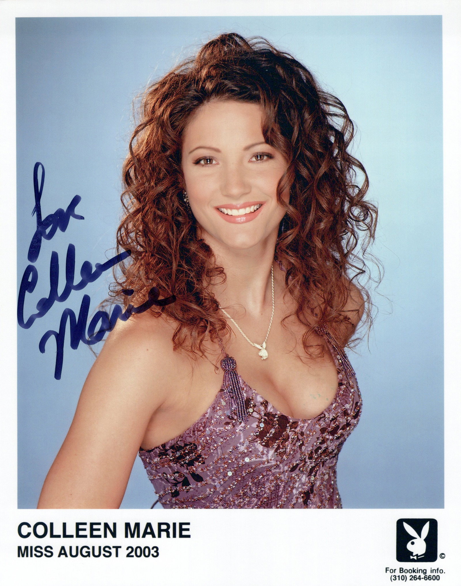 Colleen Marie PLAYBOY In Person Signed Photo: Photo size is 8x10. PRIVATE SIGNING. Colleen Marie in person signed photo. Colleen Marie was Playboy playmates missed August 2003