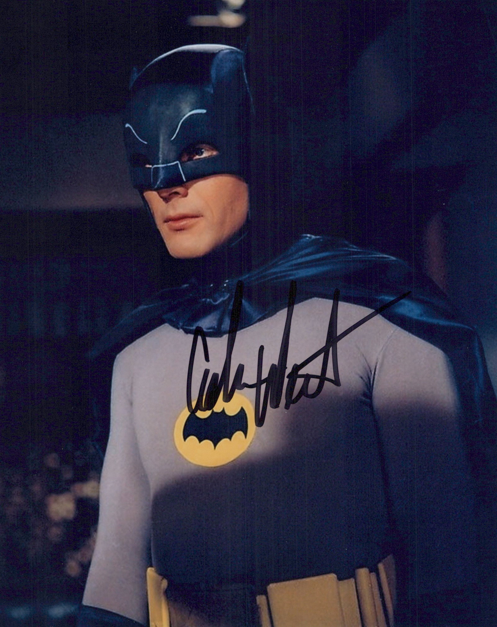 Adam West BATMAN In Person Signed Photo: Photo size is 8x10. From a EBAUtographs Signing. Adam West in person signed autographed photo from the TV series BATMAN.