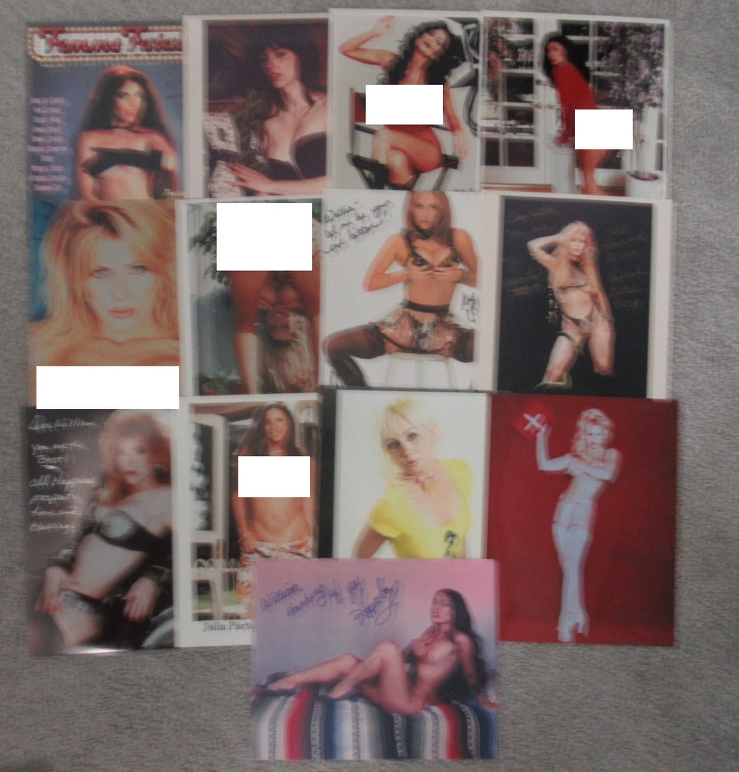 (13) Adult Porn Lot: All Photos are 8x10. You are getting all 13 photos shown here. Angela Baron, (2) Deborah Dutch, Kylie Ireland, Anna Malle, Juia Parton, Debbie Rochon and more. The Brinke Stevens is a cover of a Femme