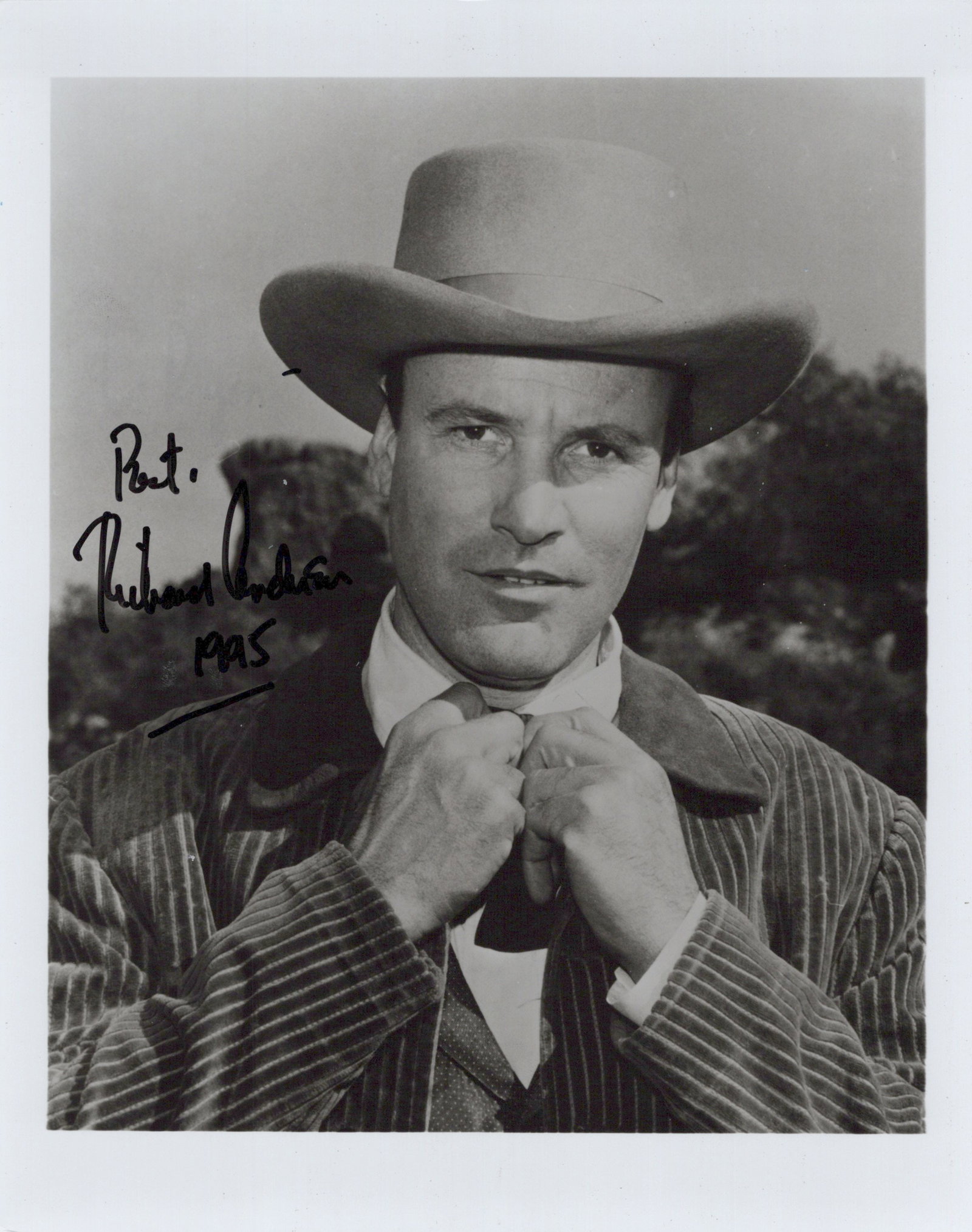 Richard Anderson (1926-2017) THE RIFLEMAN In Person Signed Photo (1 of 1)