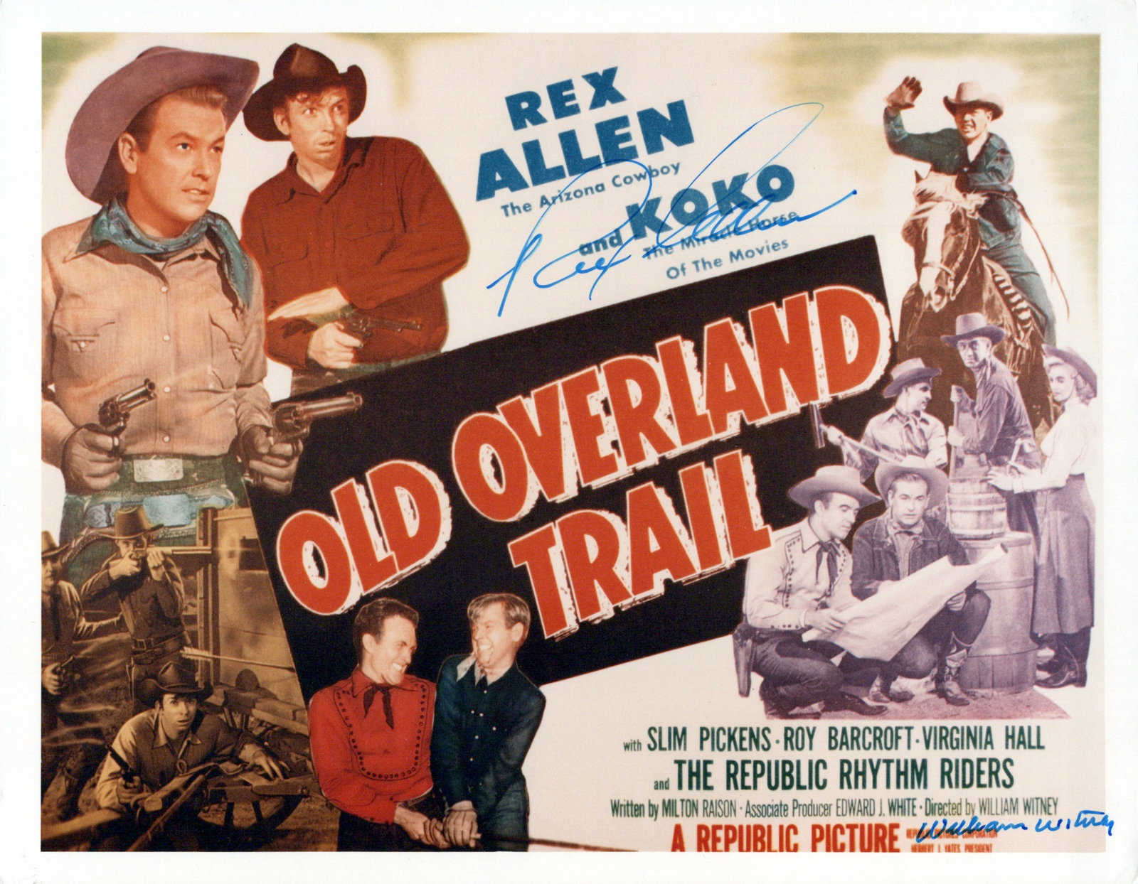 Rex Allen (1920-1999) OVERLAND TRAIL signed photo (1 of 1)