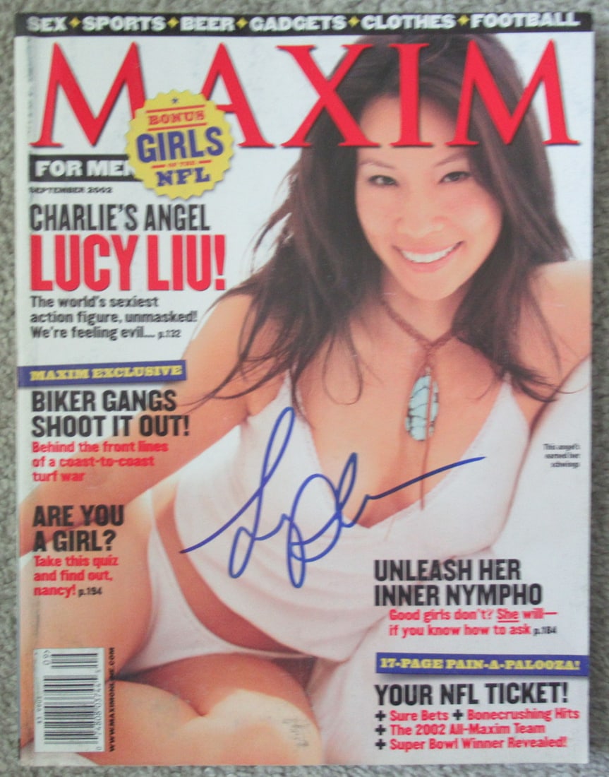 Lucy Liu Full Maxim Magazine In Person Signed (1 of 1)