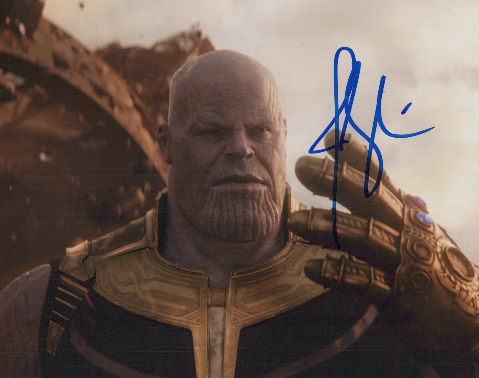 Josh Brolin AVENGERS INFINITY WARD In Person Signed: Photo size is 8x10. Josh Brolin in person signed autographed photo from the movie AVENGERS INFINITY WAR. Josh Brolin as the character Thano