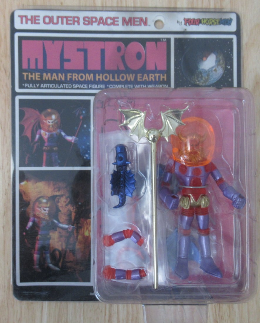 THE OUTER SPACE MEN: MYSTRON Cosmic Creators Series 2 ? Mel Birnkrant Edition Hand-Signed & Numbered: an incredibly rare, highly collectible piece of action figure history. This is Mystron from The Outer Space Men line, produced by the acclaimed Four Horsemen Studios.This is not a standard release. Th