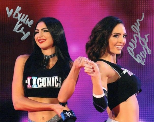 Jessie McKay / Cassie Lee THE IICONICS In Person Signed Photo: Photo size is 8x10. Jessie McKay / Cassie Lee in person signed photo. Australian professional wrestling tag team consisting of Jesse McKay and Cassie Lee. They are best known for their time and WWE as