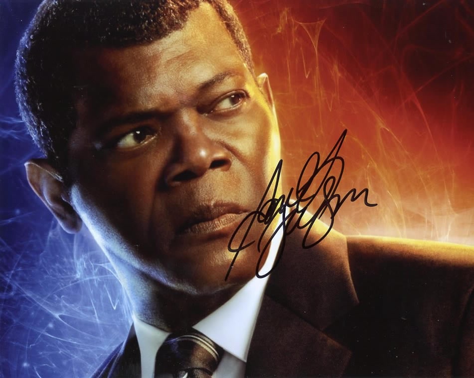 Samuel L Jackson CAPT. MARVEL In Person Signed Photo (1 of 1)