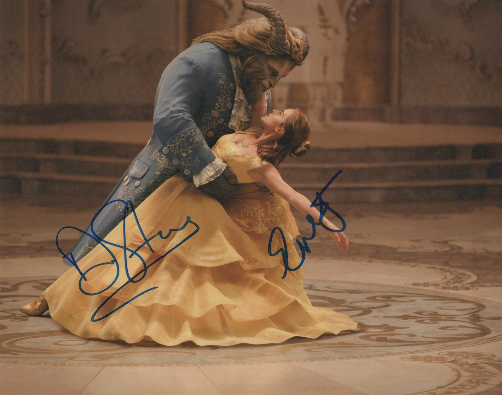 Emma Watson / Dan Stevens BEAUTY & THE BEAST In Person Signed Photo (1 of 1)