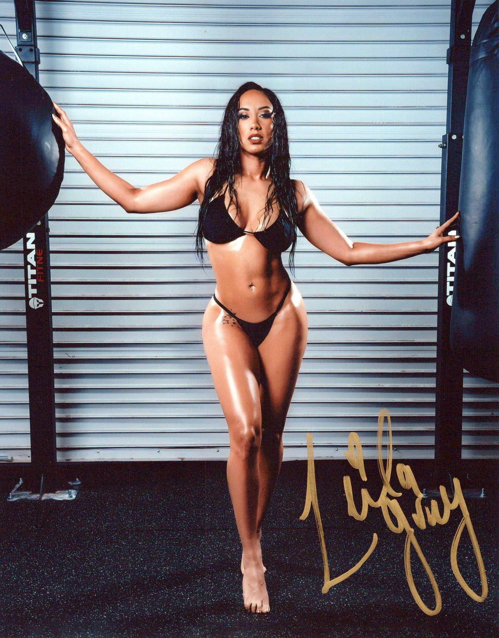 Leliea Grey ALL ELITE WRESTLING In Person Signed Photo: Photo size is 8x10. PRIVATE SIGNING. Leliea Grey in person signed photo. Leila Grey is an American professional wrestler, singer, model and actress. She is signed to All Elite Wrestling and Ring of Ho