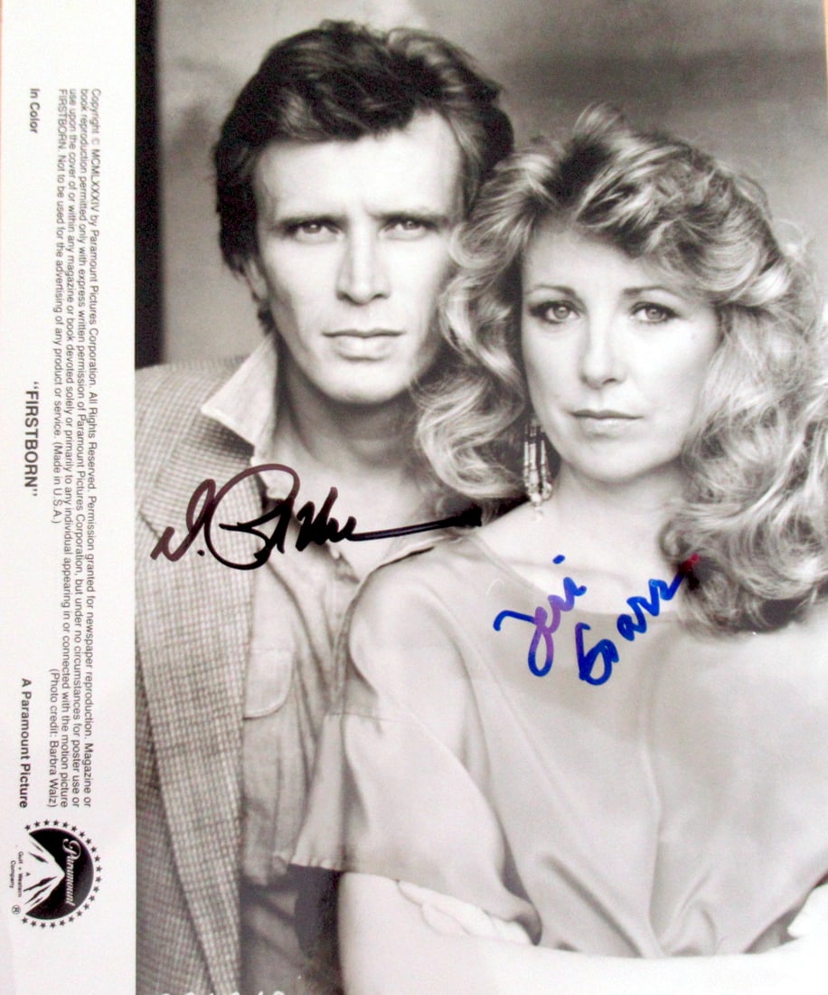 Teri Garr (1944-2024) / Peter Weller FIRSTBORN In Person Signed Photo: Photo size is 8x10. Teri Garr / Peter Weller in person signed photo from the movie FIRSTBORN. Teri Garr as the character Wendy. Peter Weller as the character Sam