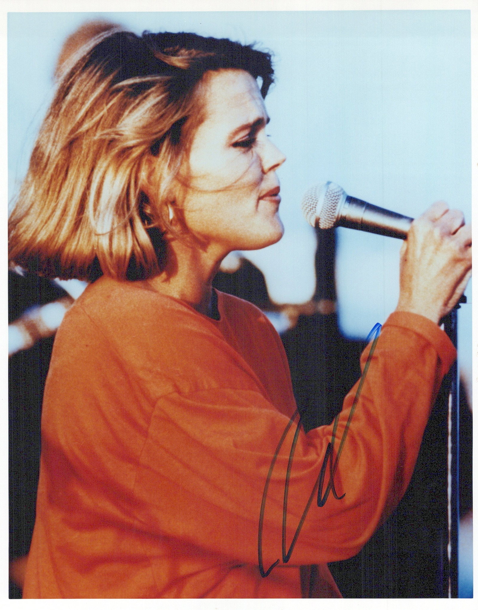 Belinda Carlisle THE GO GOS In Person Signed Photo: Photo size is 8x10. Belinda Carlisle in person signed photo. Belinda Jo Carlisle is an American singer and songwriter. She gained fame as the lead vocalist of the Go-Go's, and she went on to have a pr