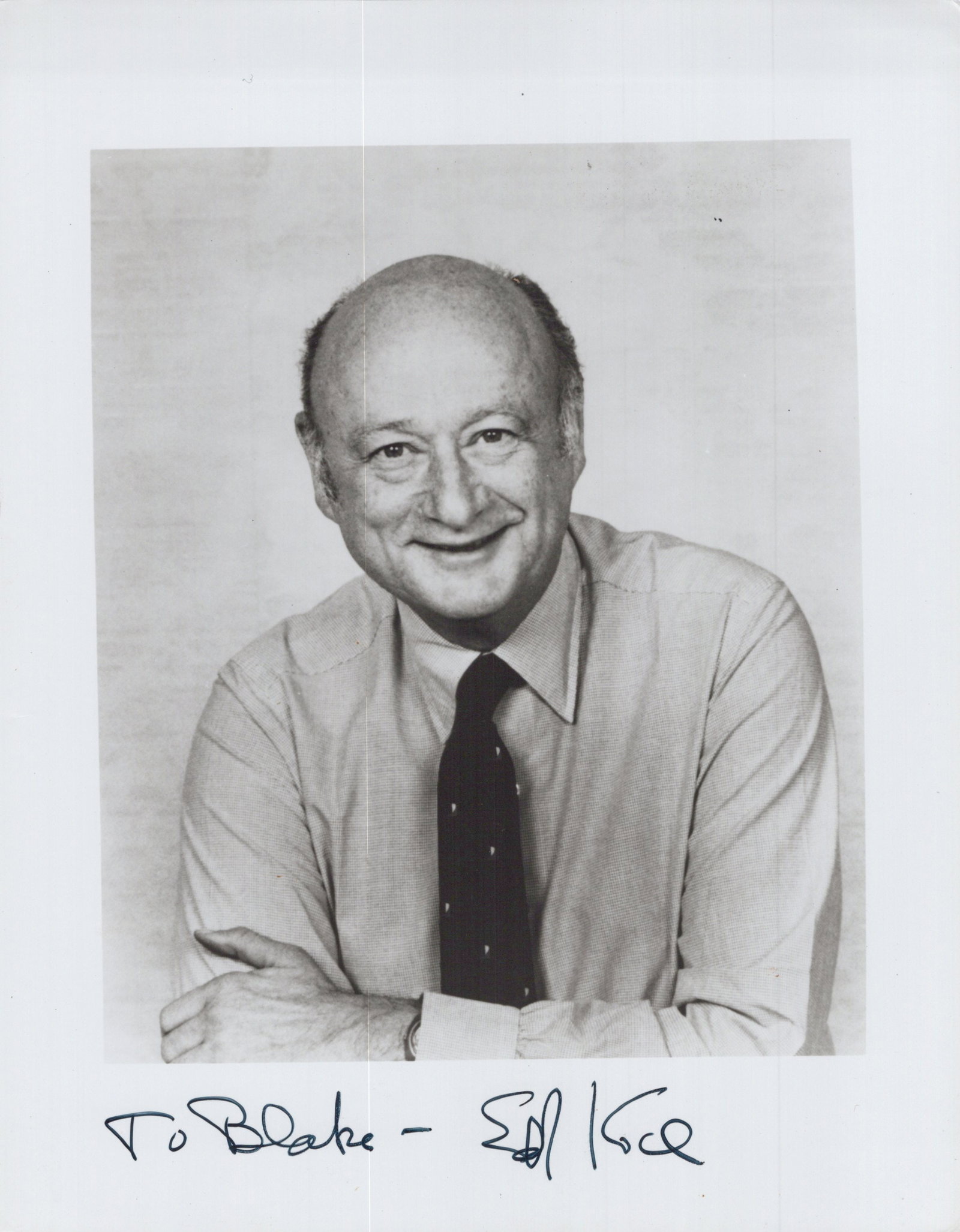 Ed Koch FORMER MAYOR NY In Person Signed Photo: Photo size is 8x10. Ed Koch in person signed photo. Edward Irving Koch was an American politician who served in the United States House of Representatives from 1969 to 1977 and was mayor of New York C