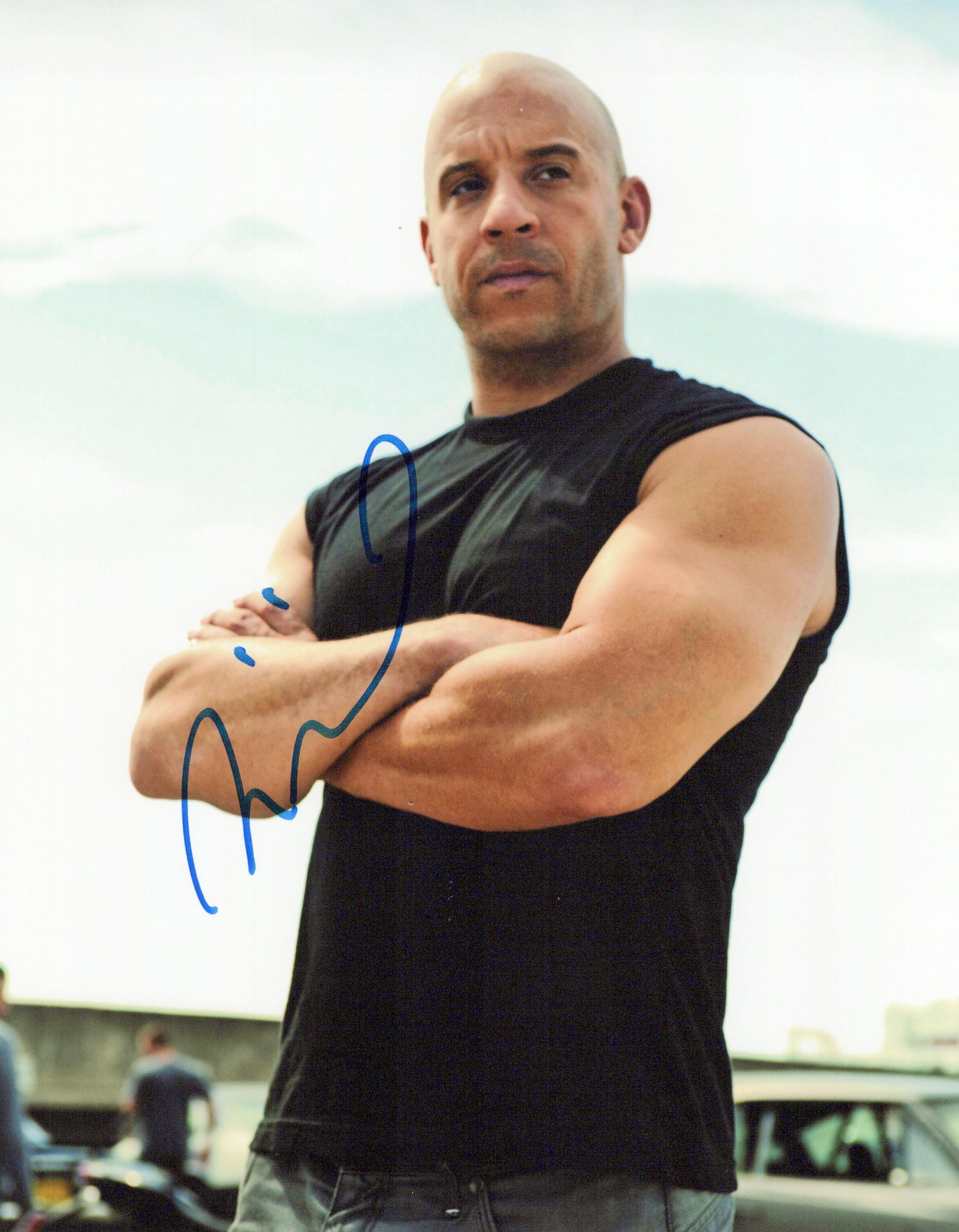 Vin Diesel FAST 5 In Person Signed Photo: Photo size is 8x10. Vin Diesel in personsigned photo from the movie FAST 5. Vin Diesel as the character Dominic Toretto.