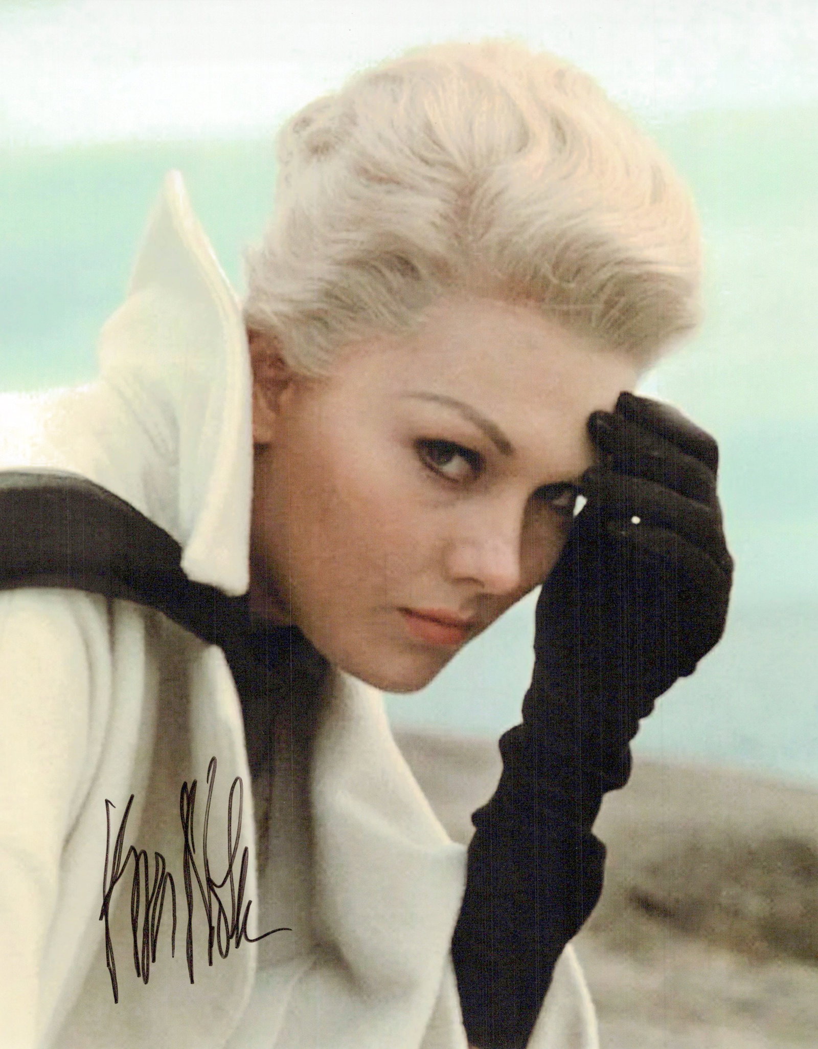 Kim Novak VERTIGO In Person Signed Photo: Photo size is 8x10. Kim Novak in person signed photo from the movie VERTIGO. Kim Novak as the character Madeleine Elster