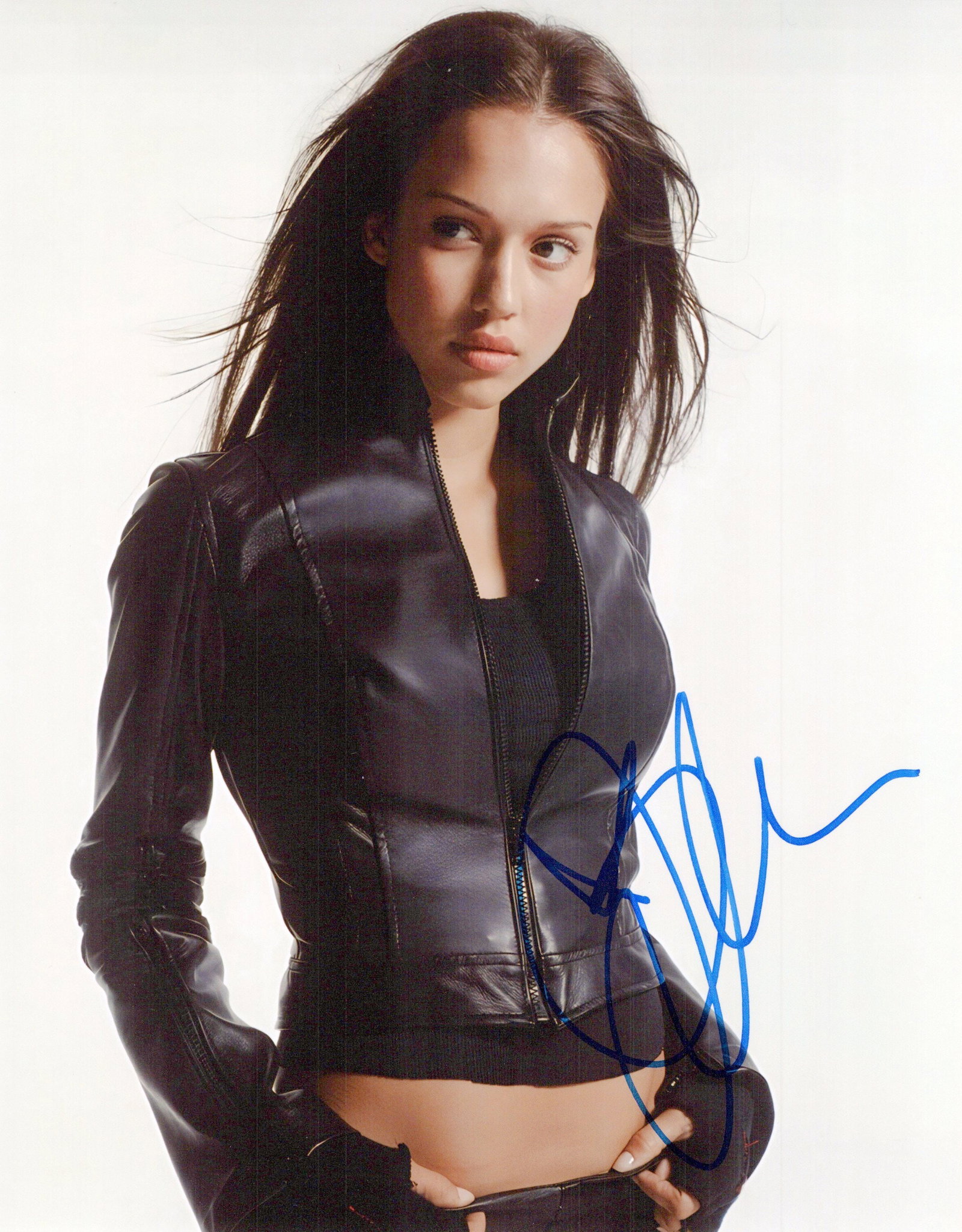 Jessica Alba DARK ANGEL In Person Signed Photo: Photo size is 8x10. Jessica Alba in person signed autographed photo from the TV series DARK ANGEL. Jessica Alba as the character Max Guevera