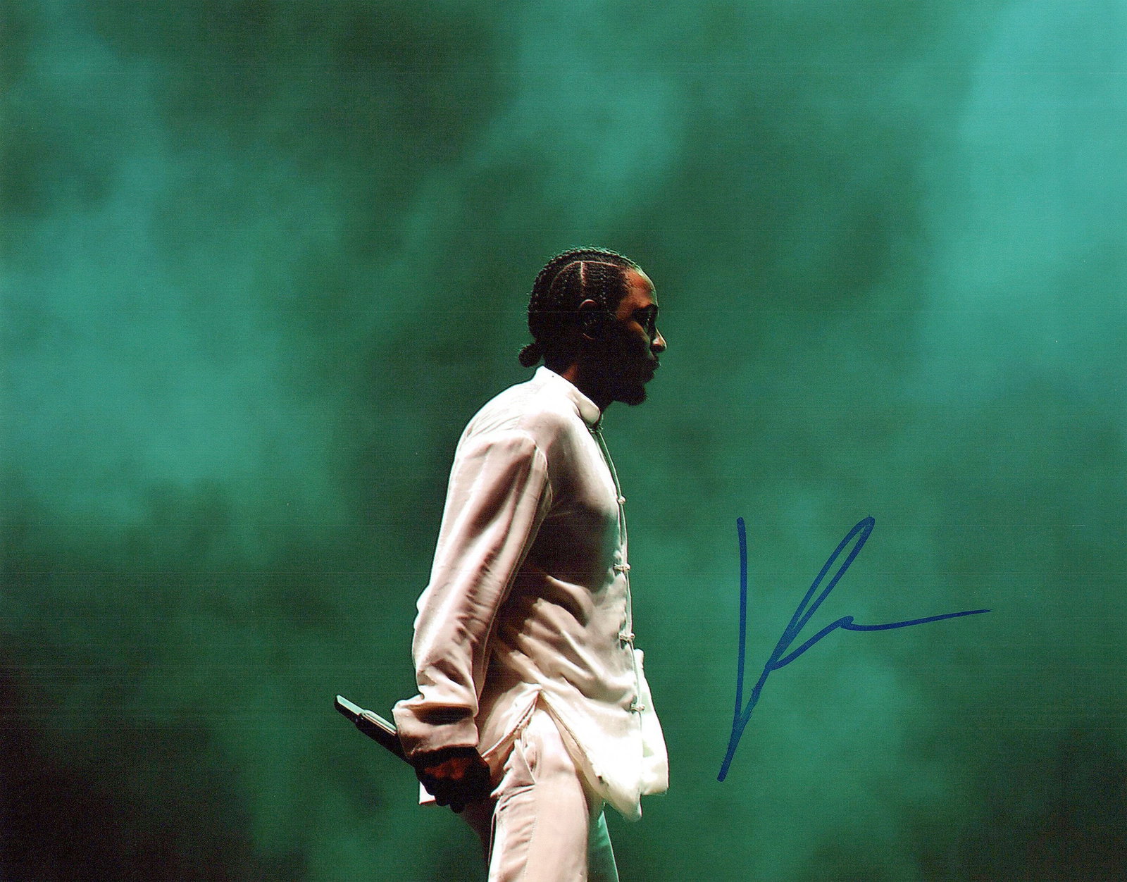 Kendrick Lamar RAPPER In Person Signed Photo: Photo size is 8x10. Kendrick Lamar in person signed photo. Kendrick Lamar is an American rapper, songwriter, and record producer known for his introspective lyrics and political commentary. His music 