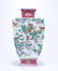 A CHINESE FAMILLE ROSE VASE WITH QIANLONG MARK, QING