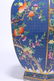 A CHINESE BLUE GLAZED FAMILLE ROSE HEXAGONAL VASE WITH - 4