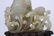 A CHINESE FINE WHITE JADE CARVING DRAGON CARP WITH - 6