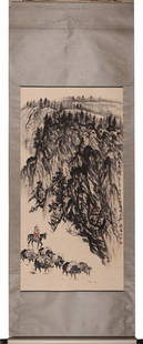 Singing Beyong the Mountain, Zhao Wangyun: Dimension:Lï¼š134cm Wï¼š68cm Currency: Price in USD