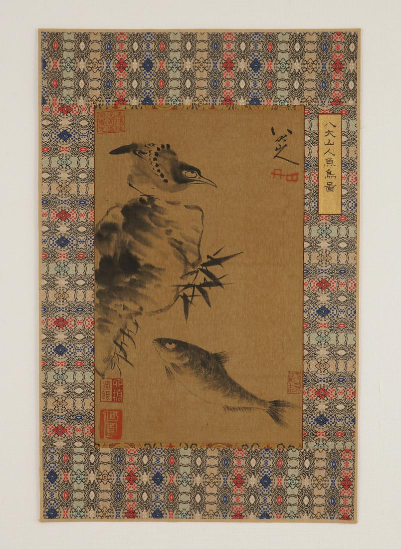 A CHINESE HANGING SCROLL OF PAINTING ATTRIBUTE TO ZHU DA(1626-1705) (1 of 6)