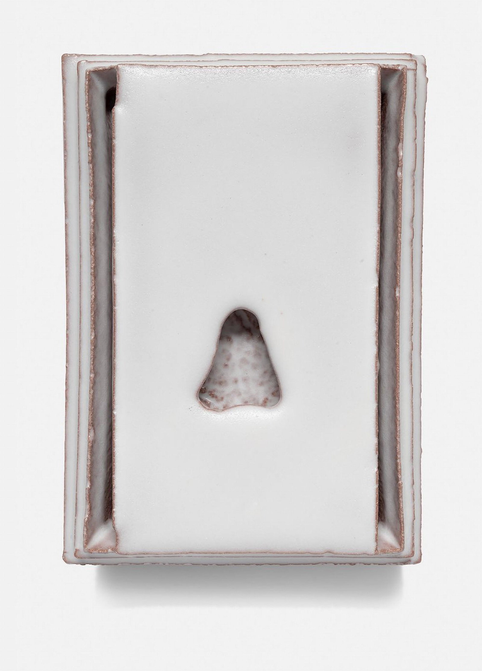 Cary Esser - Disclosure (Stone 3): Cary Esser| Disclosure (Stone 3) Medium: Earthenware and Glaze Year: Unknown Size: 8 x 6 x 1.5 Signature: No The works in this series are cast with liquid clay in flexible molds, configured to deliber