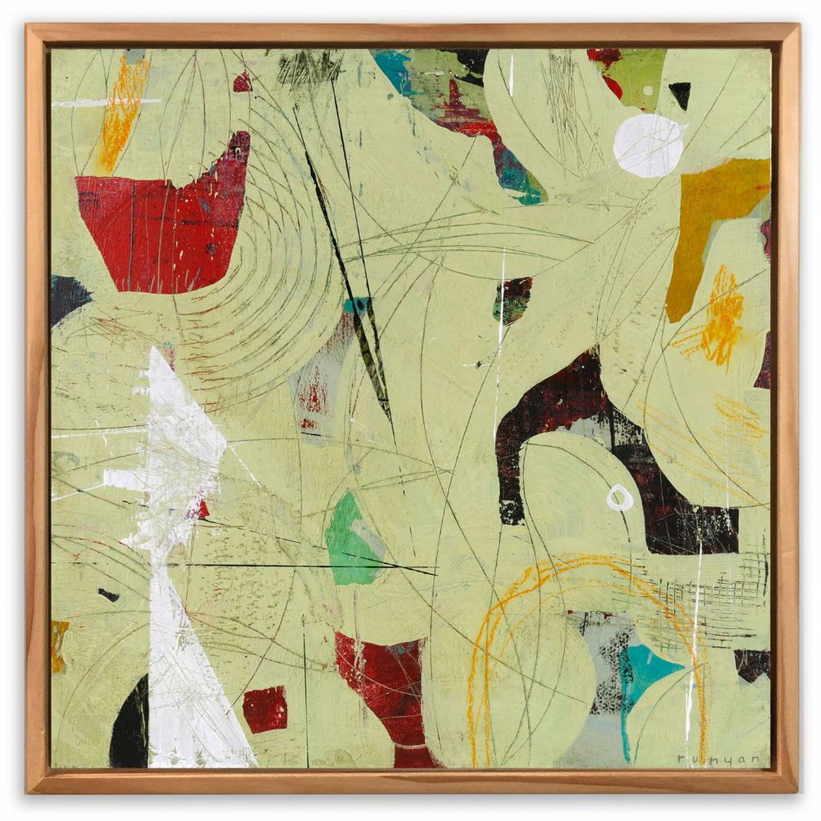 Terry Runyan - Untitled: Terry Runyan | Untitled Medium: Mixed media Year: Unknown Size: 12 x 12 Signature: Yes Terry Runyan is a visual artist and creativity coach living a Kansas City, Missouri. Terry loves animals, particu