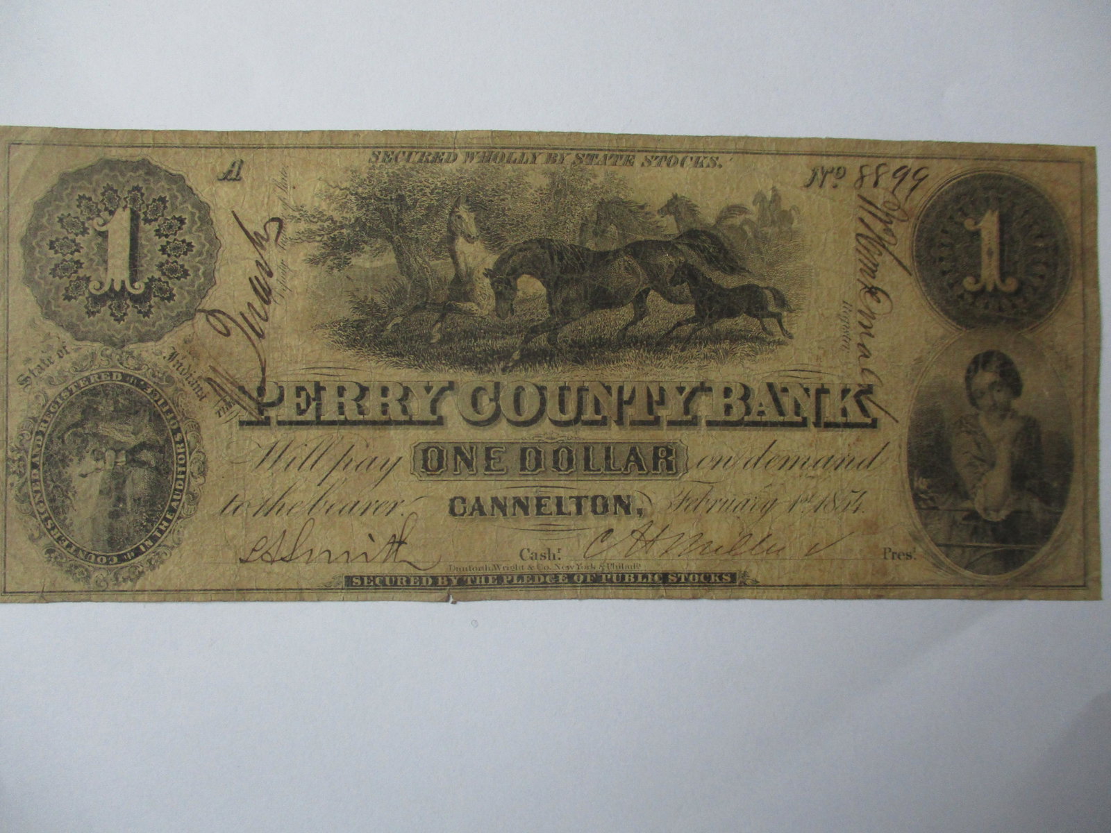 Perry County Bank $1 Note: See title